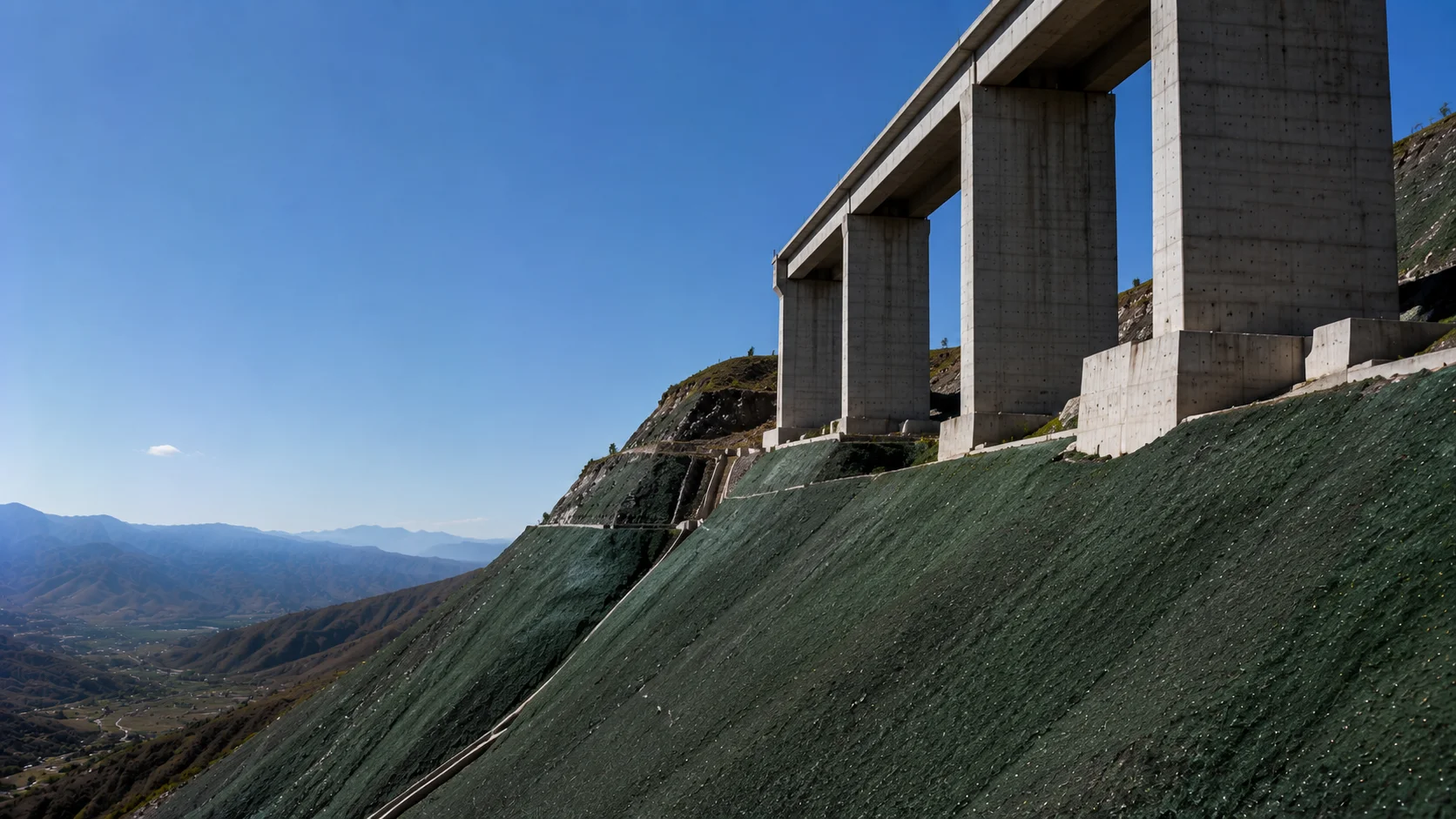 Hydroseeding highway infrastructure